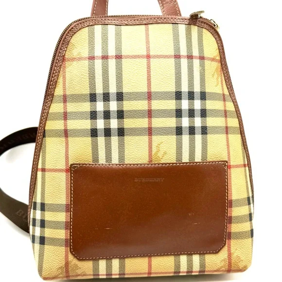 Burberry | Bags | Burberry Checkered Backpack In Tan And  display picture 3